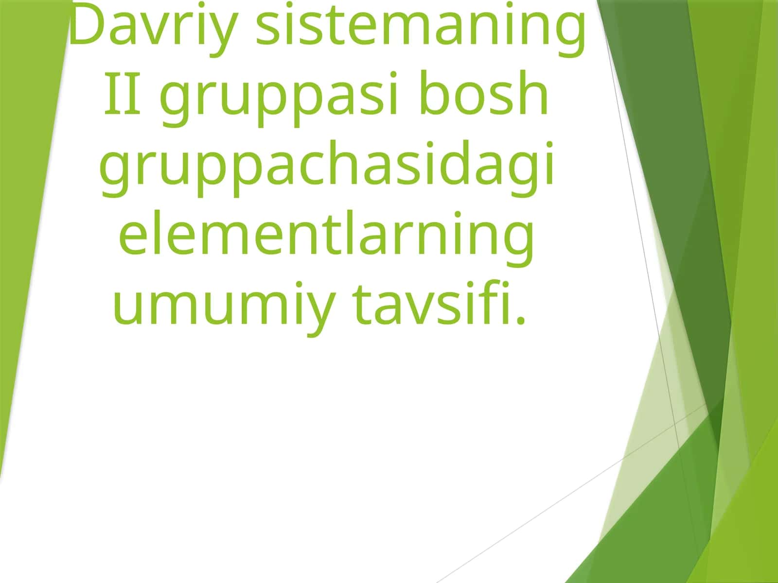 Davriy sistemaning II gruppasi elementlari 1