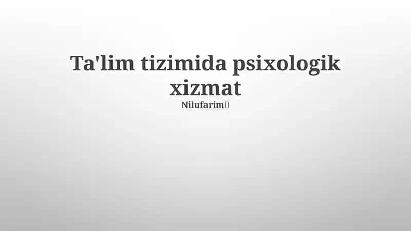Psixologik xizmatlar 1