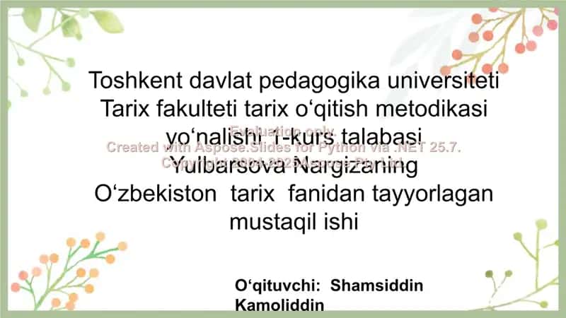 Arablarning Oʻrta Osiyoga bostirib kirishi 1