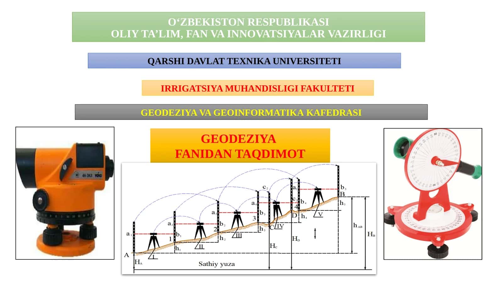 Zamonaviy geodezik asboblarni - sinash va tekshirish 1