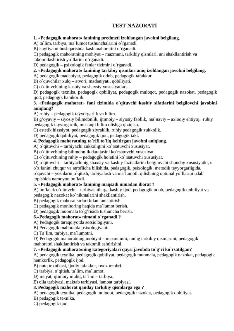 Pedagogik mahorat 1