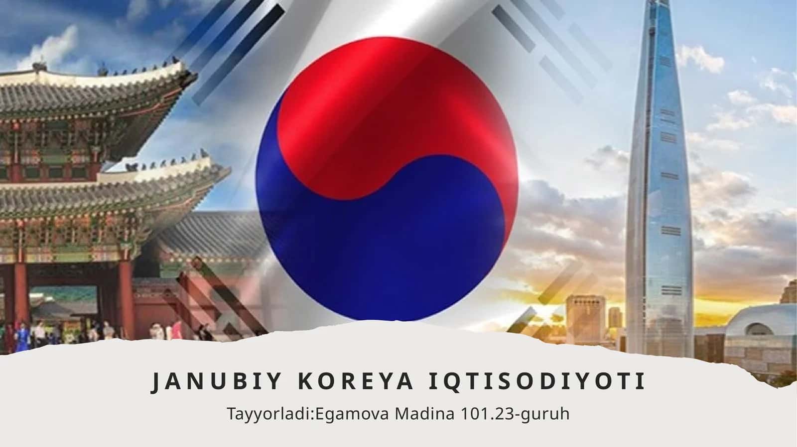 Janubiy Koreya iqtisodiyoti 1