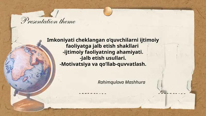 Imkoniyati cheklangan o’quvchilarni ijtimoiy faoliyatga jalb etish shakllari 1