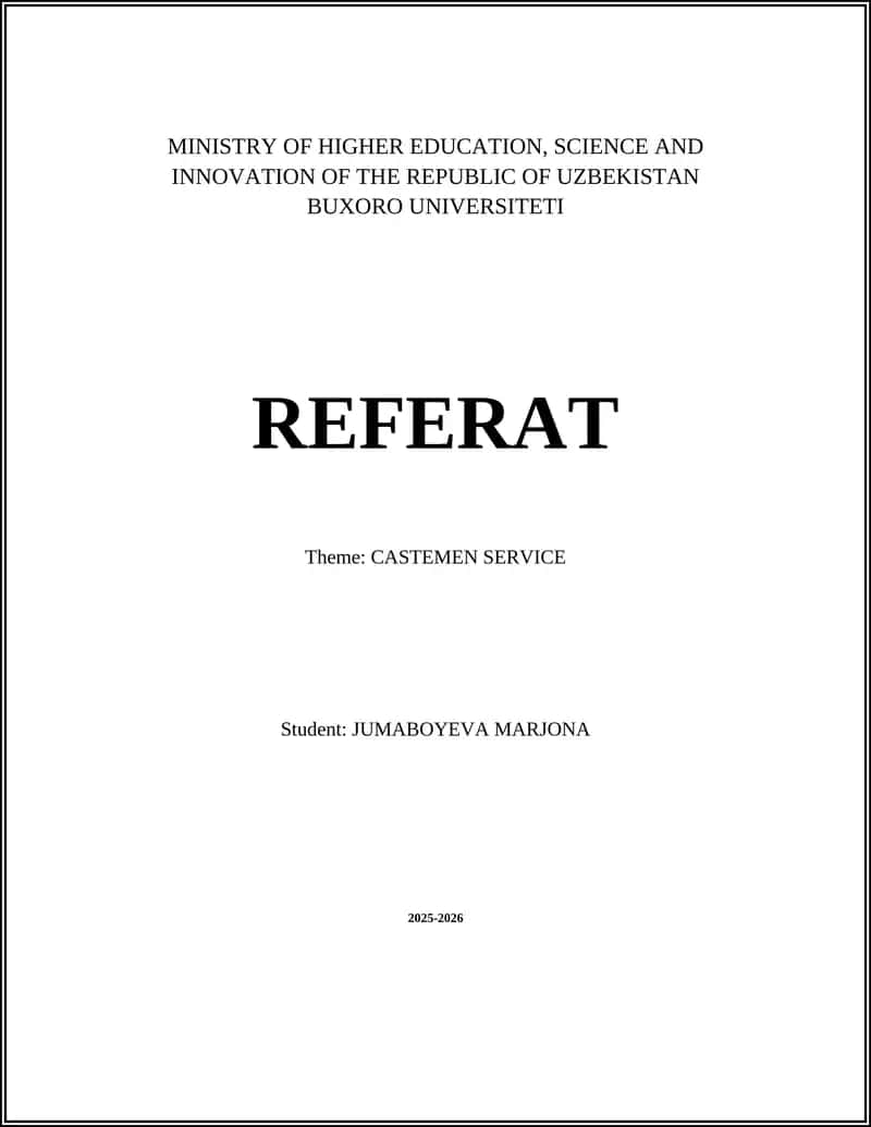 Castemen Service 1