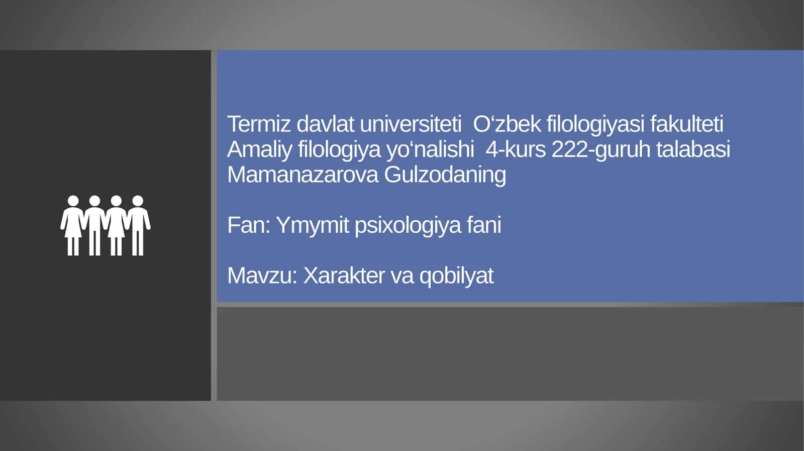 Xarakter va qobiliyat 1