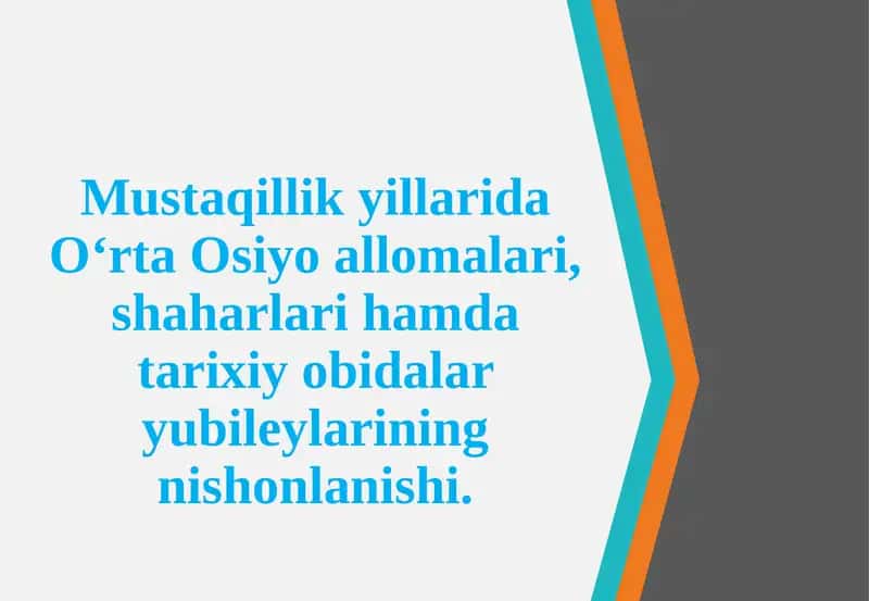 O‘rta Osiyo allomalari, shaharlari va tarixiy obidalari yubileyi, Kirish 1