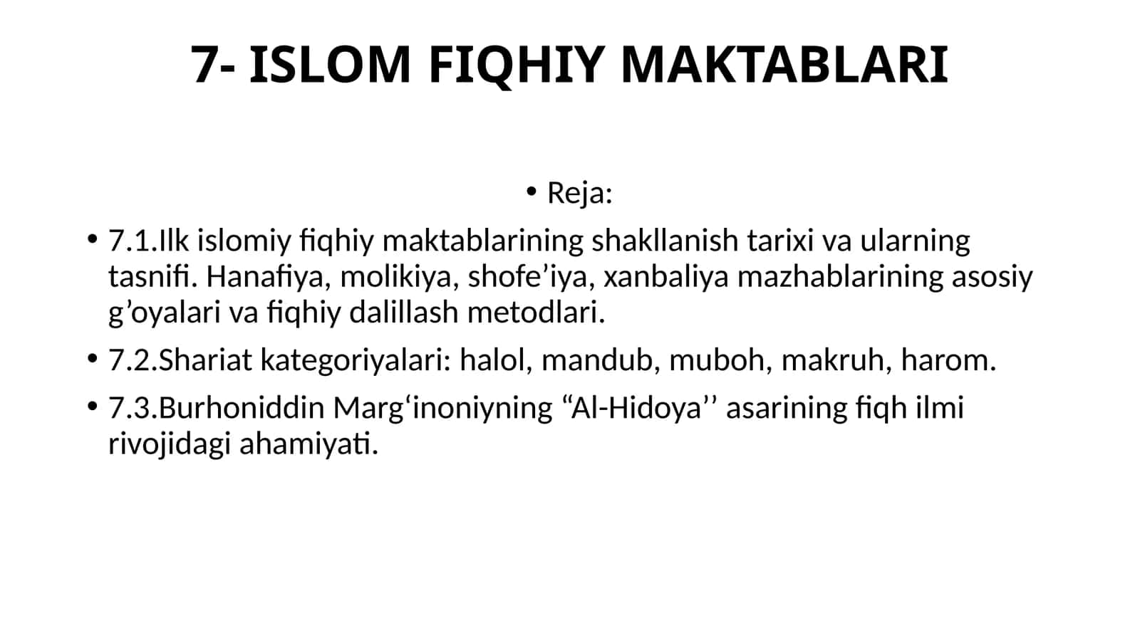 7-ISLOM FIQHIY MAKTABLARI 1