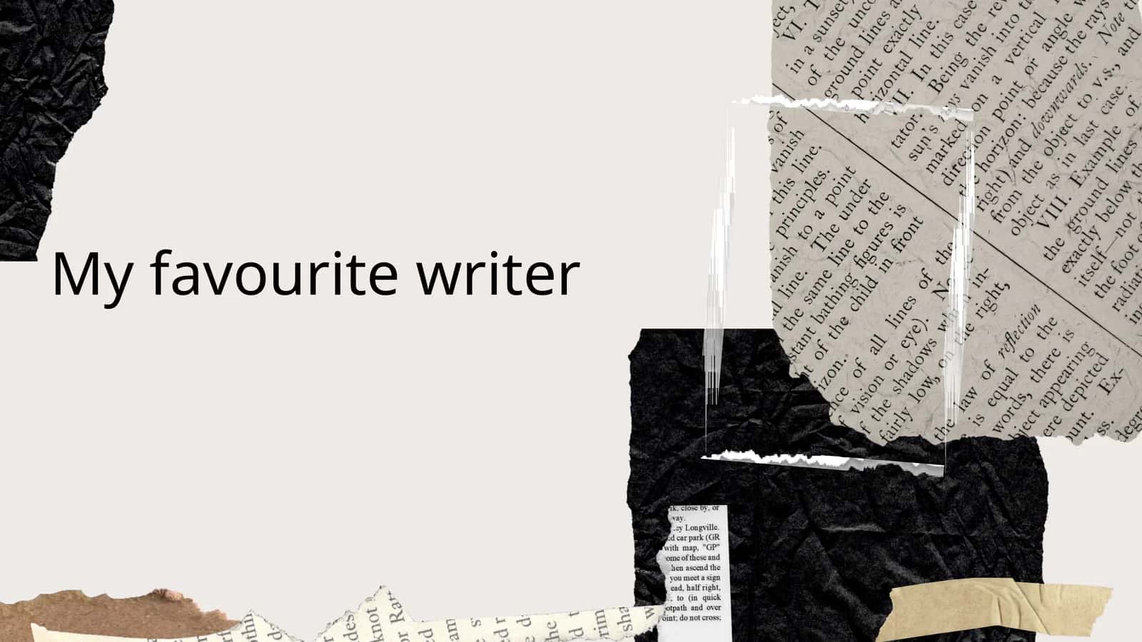My favourite writer my favourite novel 1