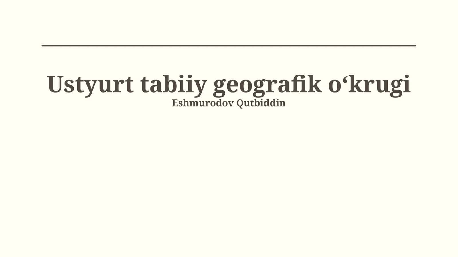 Ustyurt tabiiy geografik oʻkrugi 1