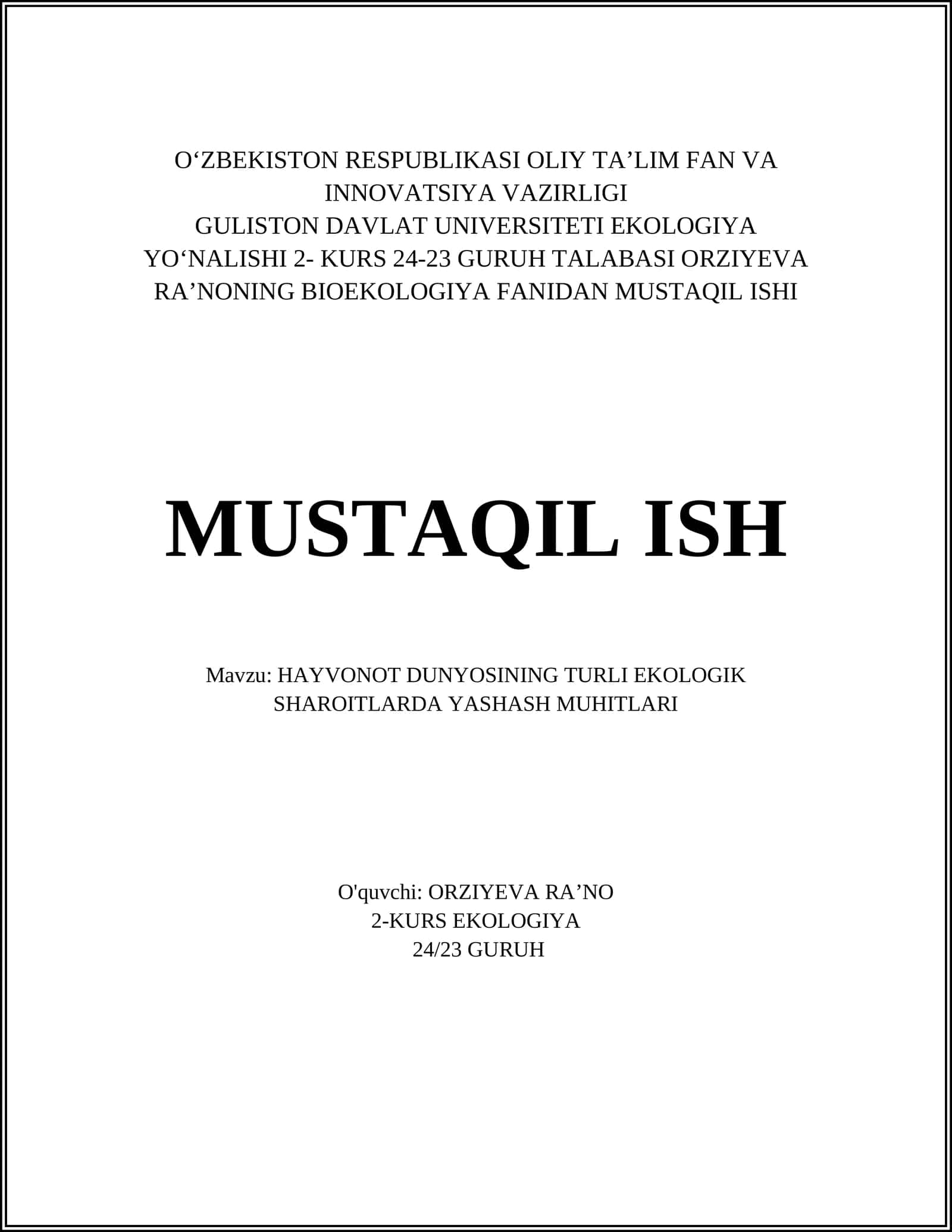 Tundra sharoitida hayvonlar yashashi 1