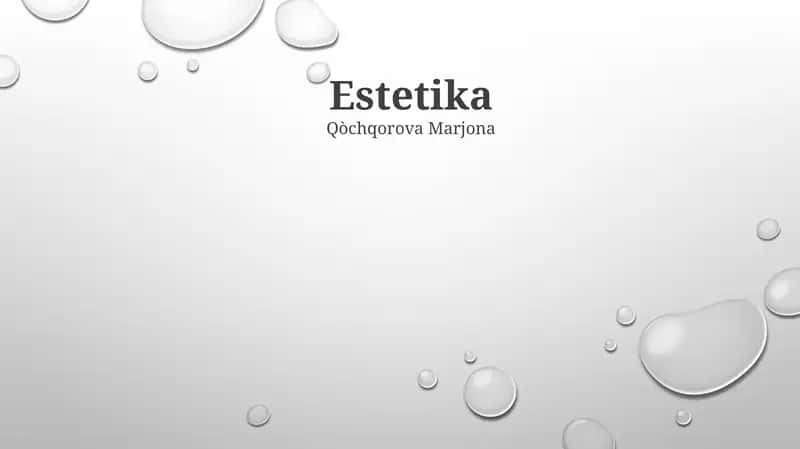 Estetika 1