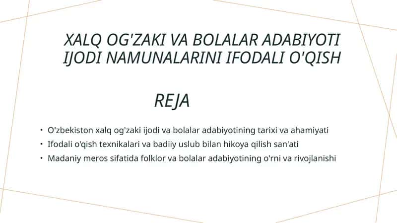 Xalq og'zaki ijodining tarixi 1