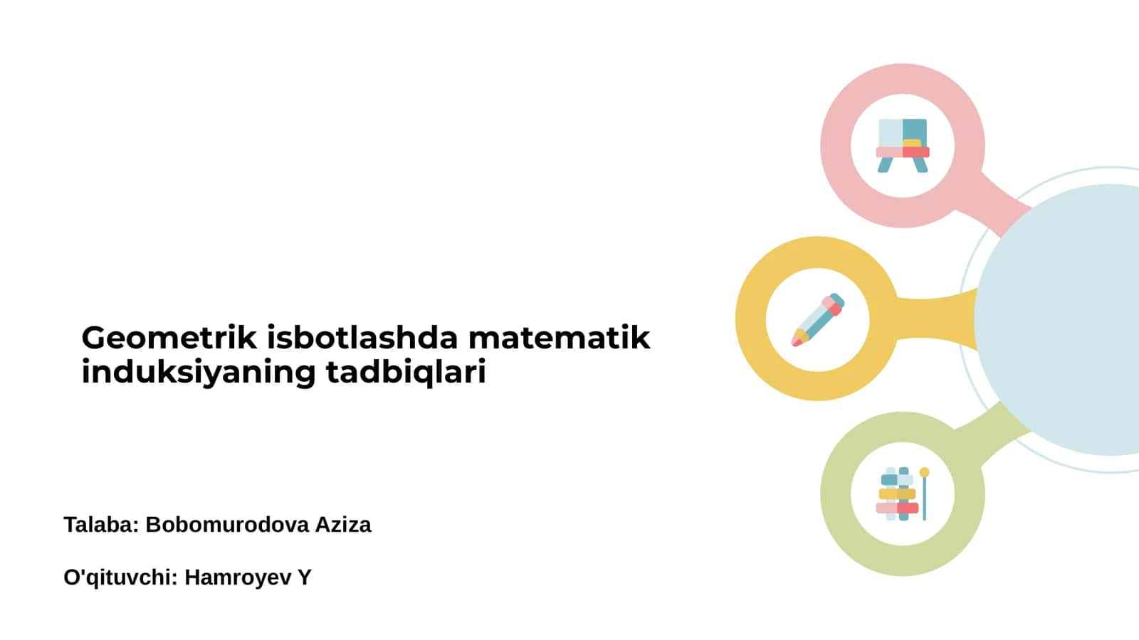 Geometrik isbotlashda matematik induksiyaning tadbiqlari 1