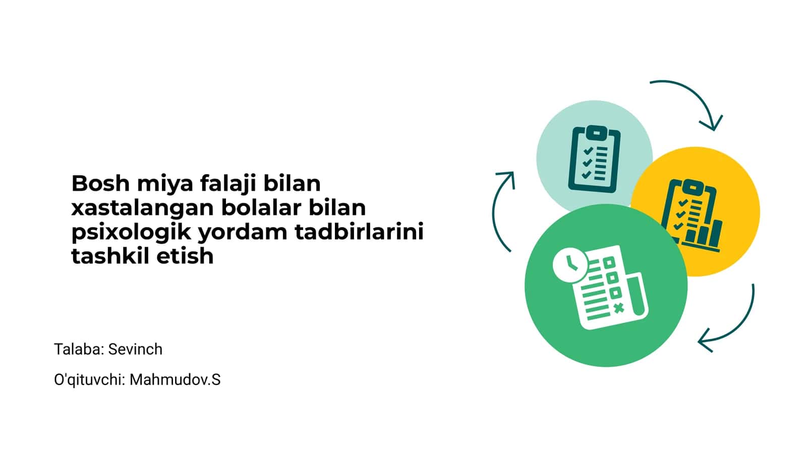 Bosh miya falaji bilan xastalangan bolalar bilan psixologik yordam tadbirlarini tashkil etish 1