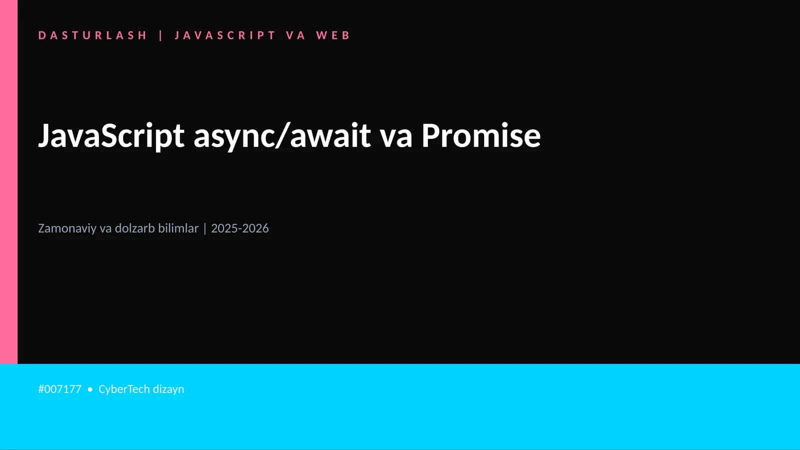 DASTURLASH | JAVASCRIPT VA WEB 1