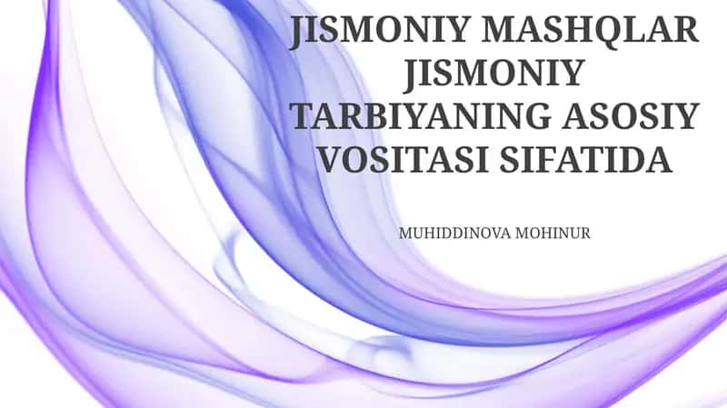 Jismoniy Mashqlar 1