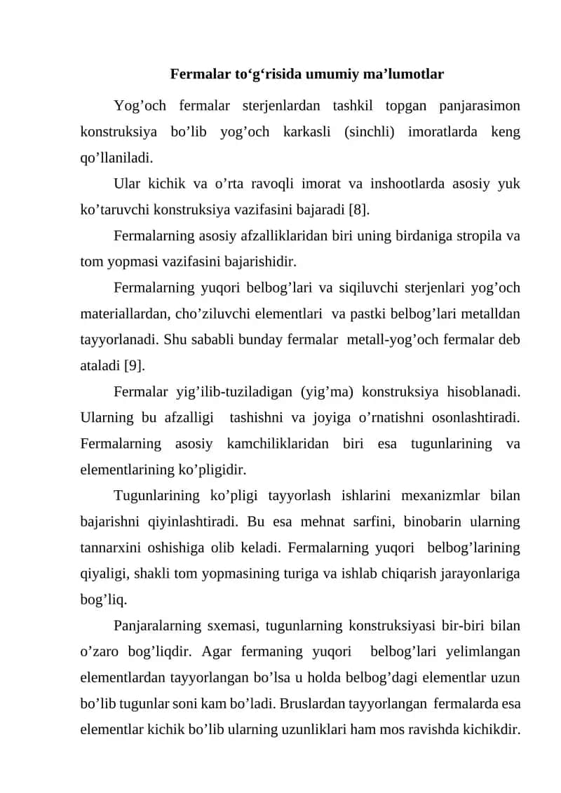 Fermalar to‘g‘risida umumiy ma’lumotlar 1