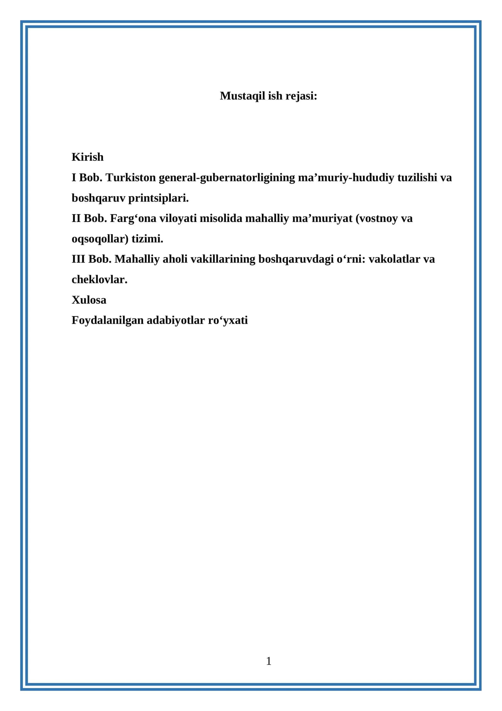Turkiston general-gubernatorligining ma’muriy-hududiy tuzilishi va boshqaruv printsiplari 1