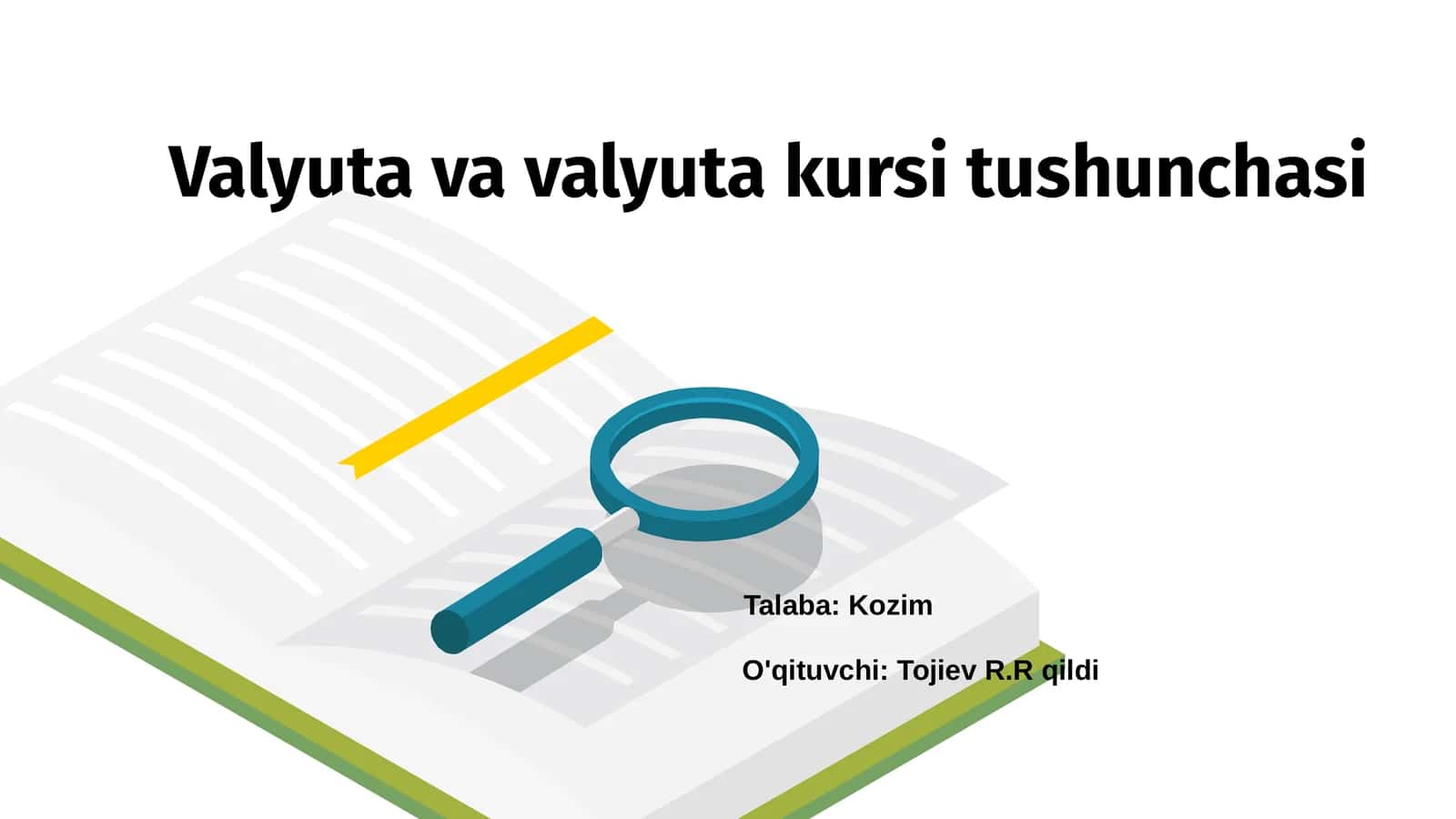 Valyuta va valyuta kursi tushunchasi 1