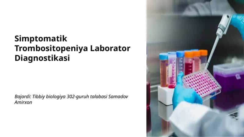 Simptomatik Trombositopeniya Laborator Diagnostikasi 1