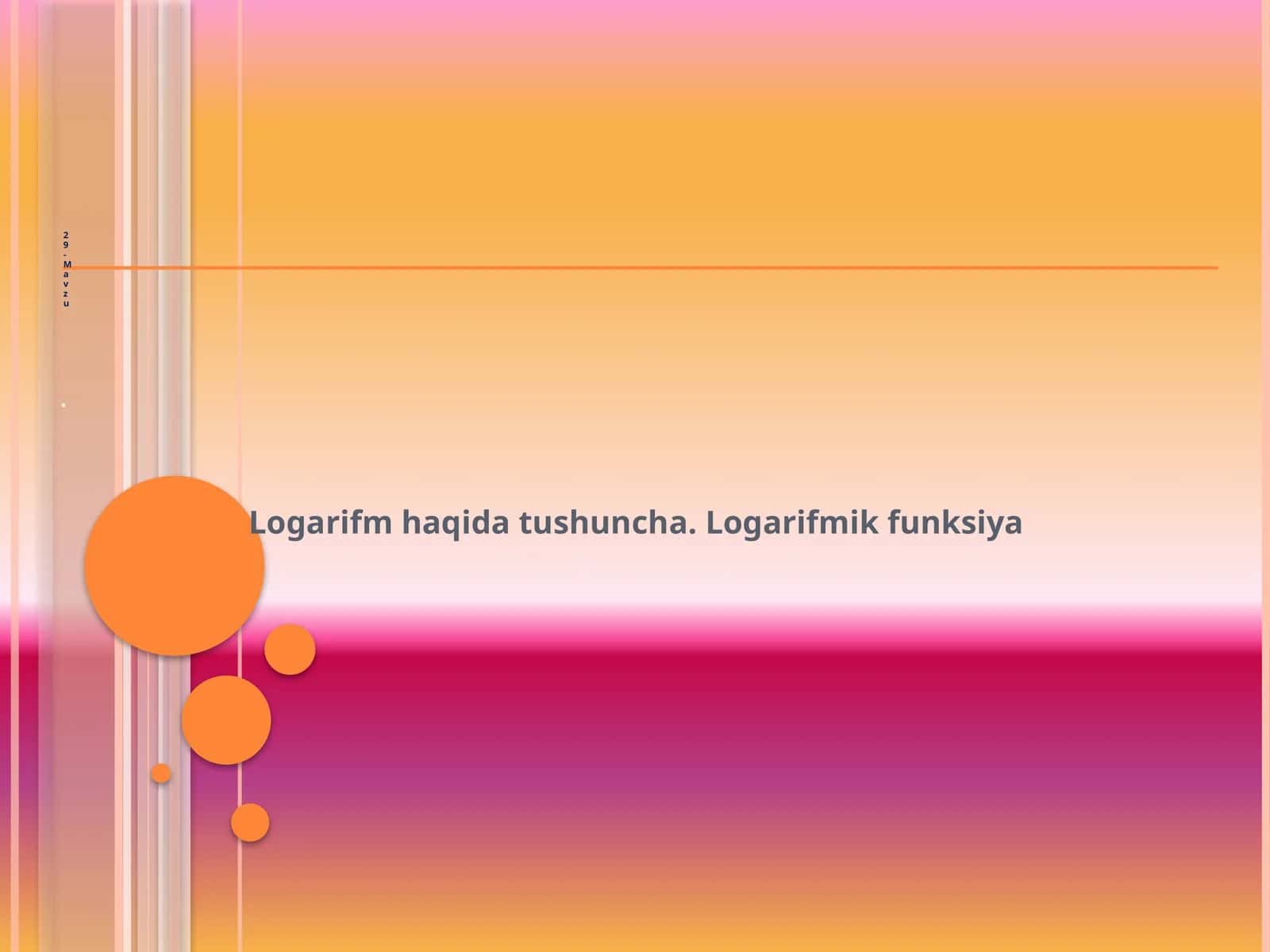 Logarifm haqida tushuncha 1