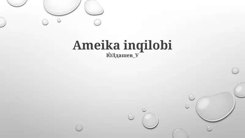 Ameika inqilobi 1