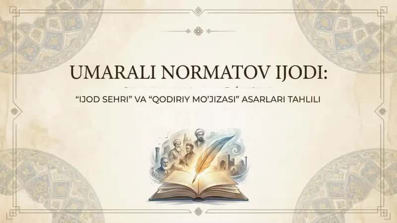 Umarali Normatovning "Ijod sehri", "Qodiriy mo'jizasi" asarlari 1