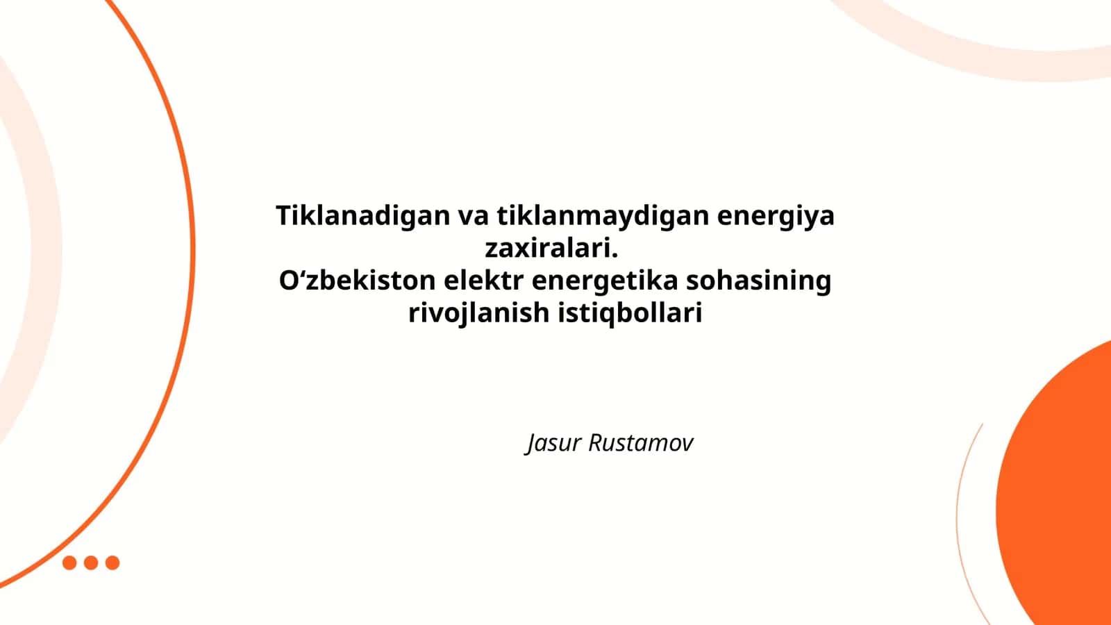 Tiklanadigan va tiklanmaydigan energiya zaxiralari 1