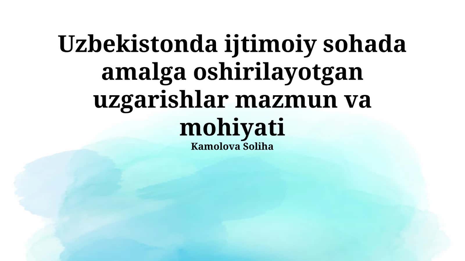 Zamonaviy ijtimoiy munosabatlar 1