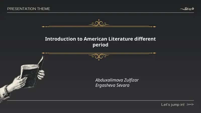 Introduction to American Literature different period 1