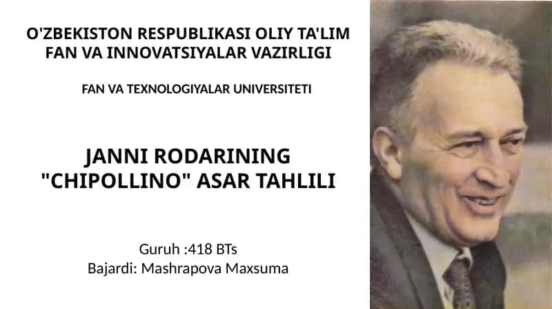 "CHIPOLLINO" ASAR TAHLILI 1