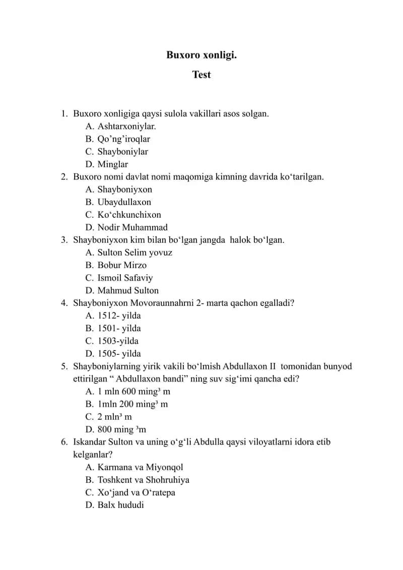 Buxoro xonligi 1