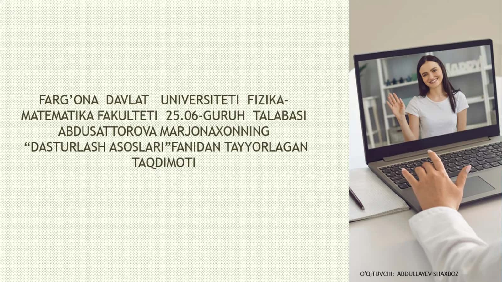 To’g’rito’rtburchakning tomni aniqlash 1