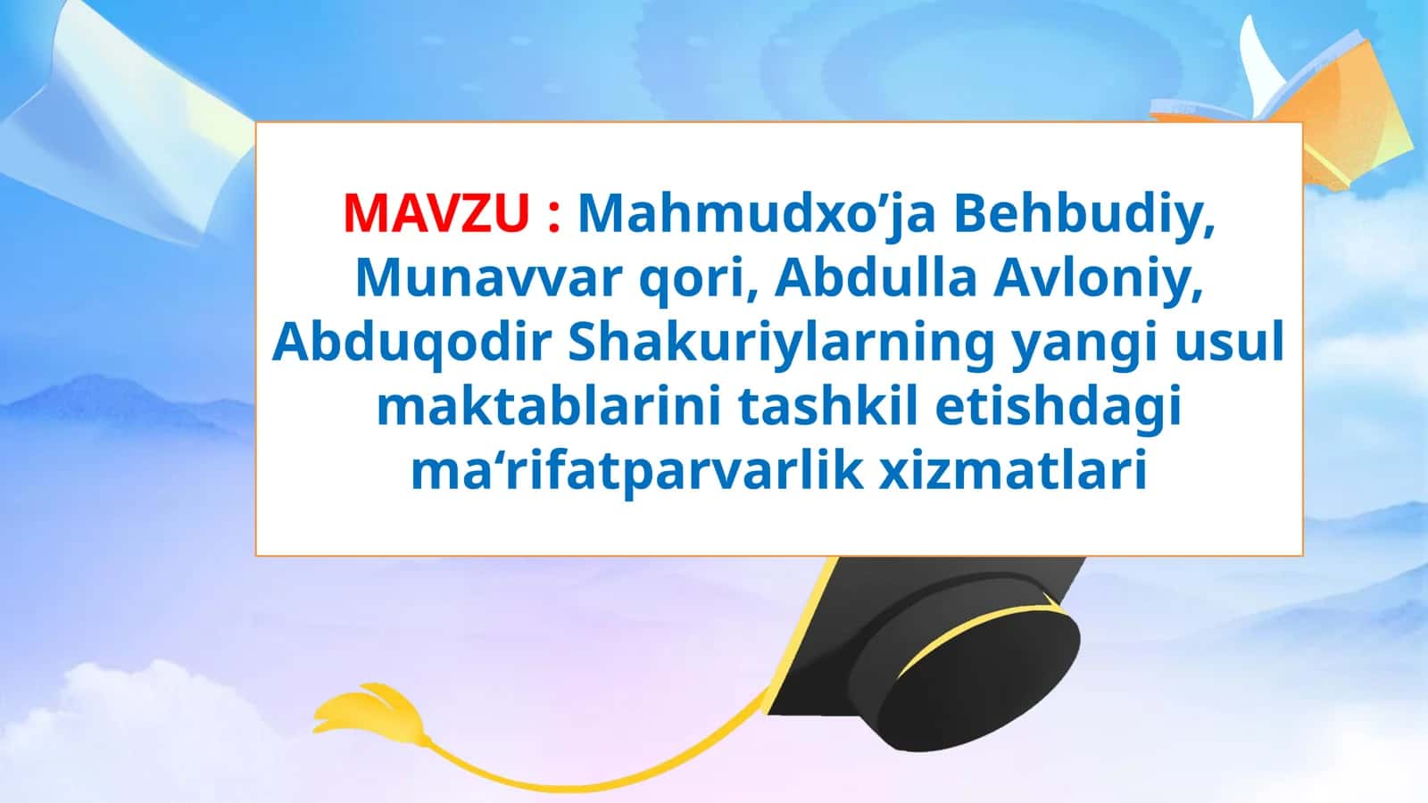 Mahmudxo’ja Behbudiy, Munavvarqori, Abdulla Avloniy, Abduqodir Shakuriyning yangi usul maktablarini tashkil etishdagi ma’rifatparvarlik xizmatlari 1