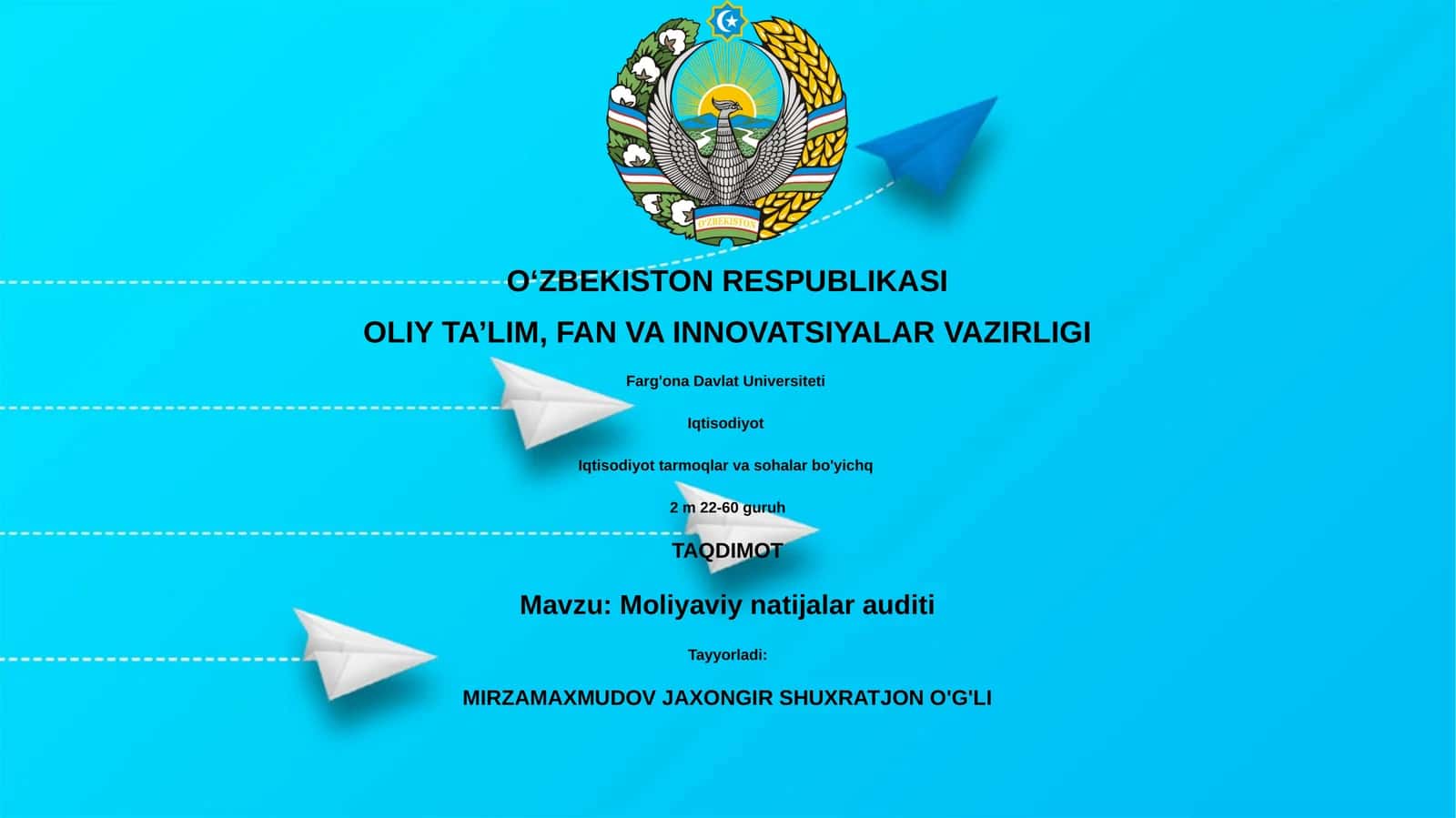Moliyaviy natijalar auditi 1
