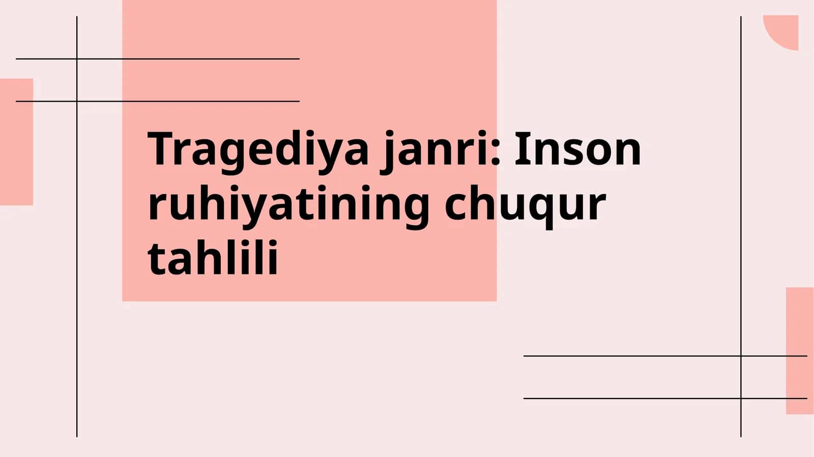 Tragediya janri: Inson ruhiyatining chuqur tahlili 1