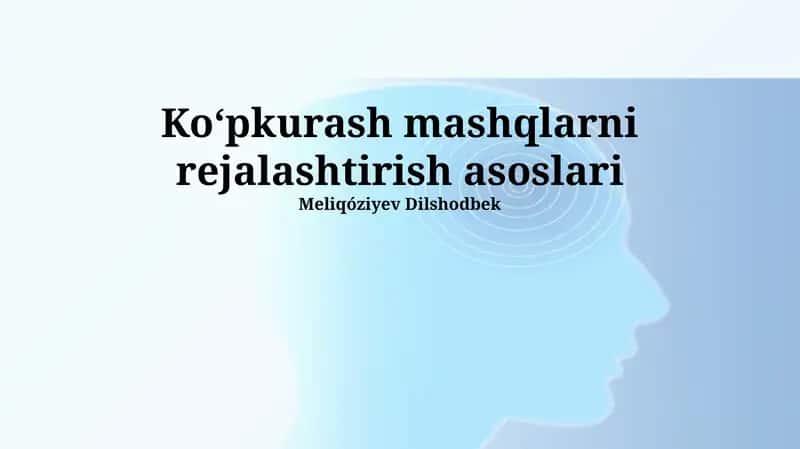 Koʻpkurash mashqlarni rejalashtirish asoslari 1