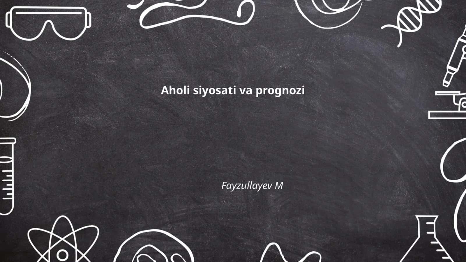 Aholi siyosati va prognozi 1