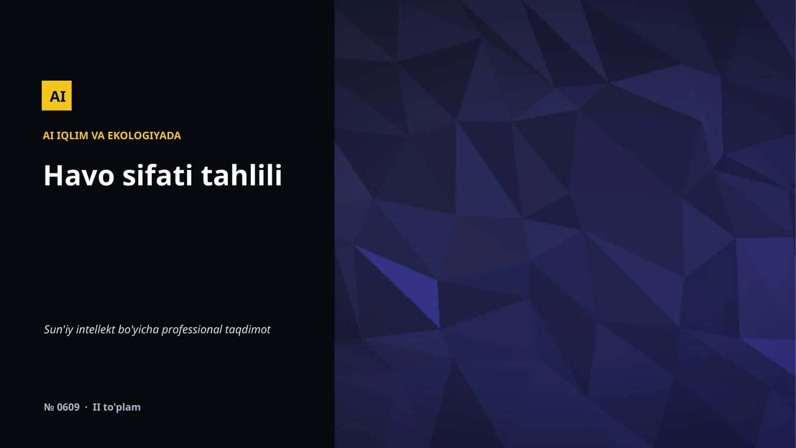 Iqlim va ekologiyada AI 1