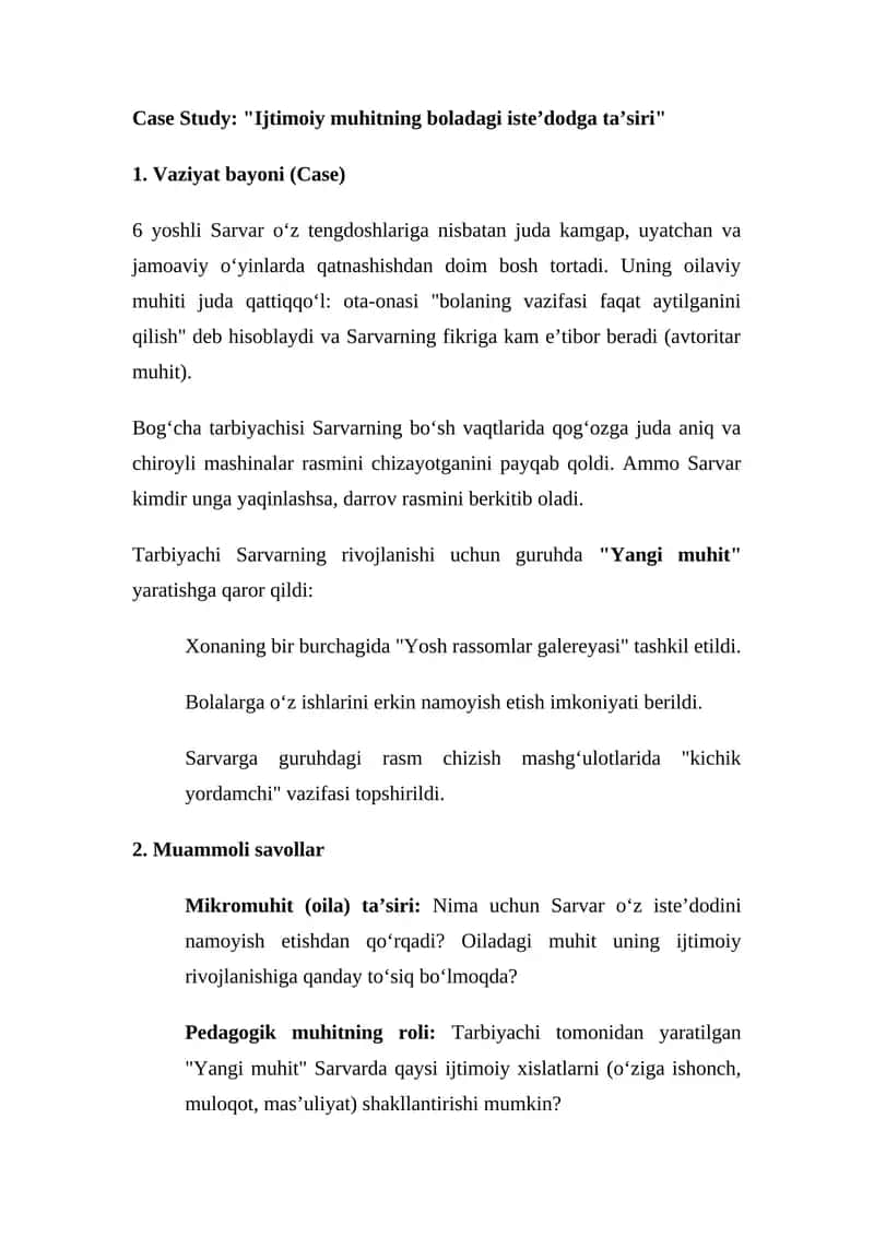 Ijtimoiy muhitning boladagi iste’dodga ta’siri 1
