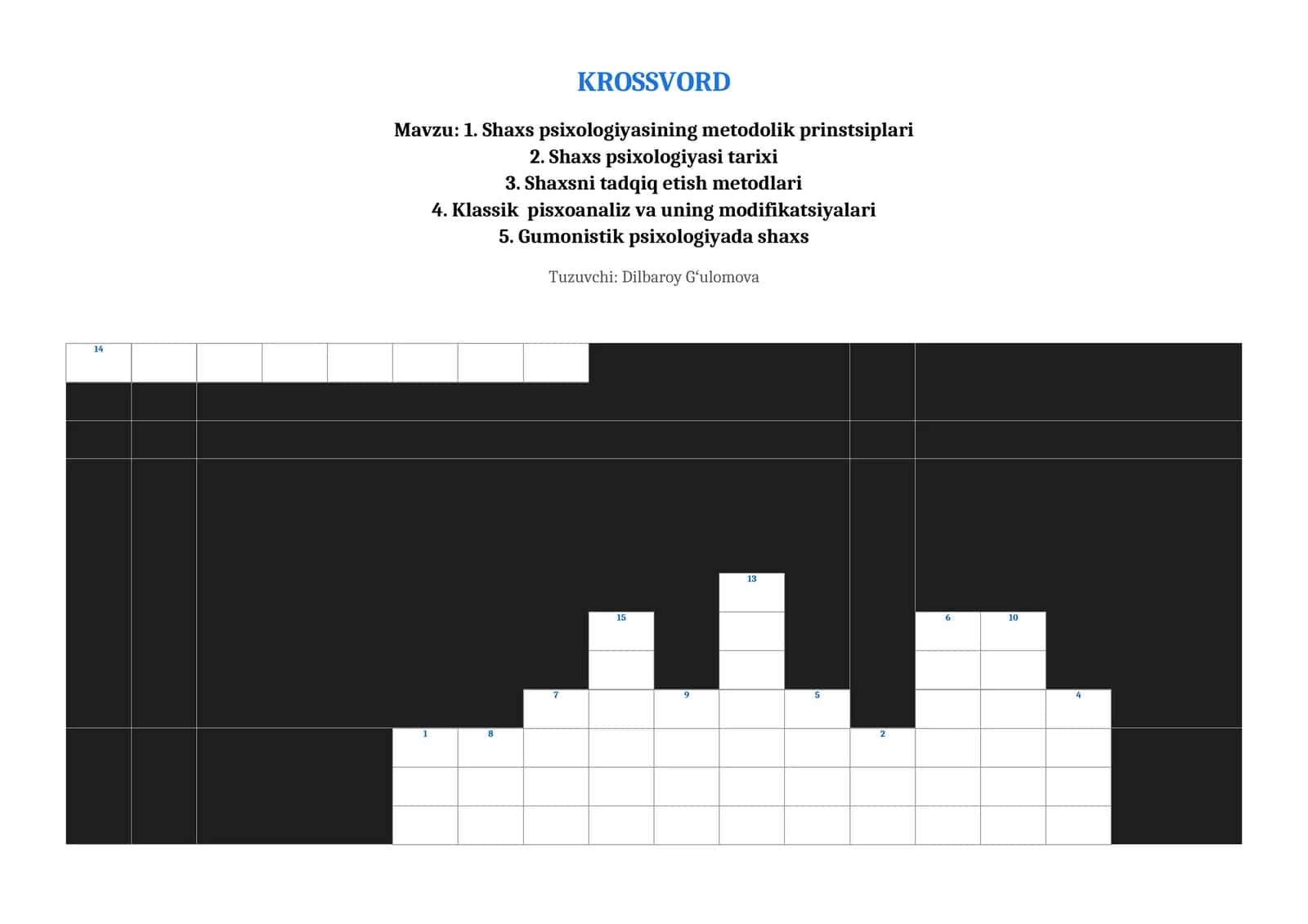 KROSSVORD 1