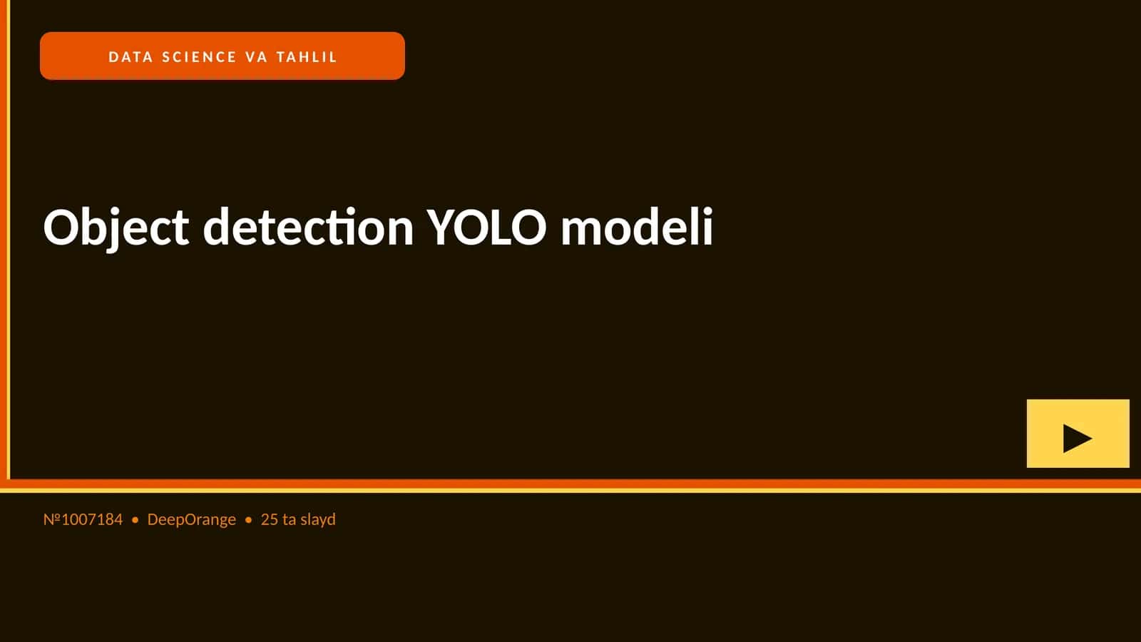 Object detection YOLO modeli 1