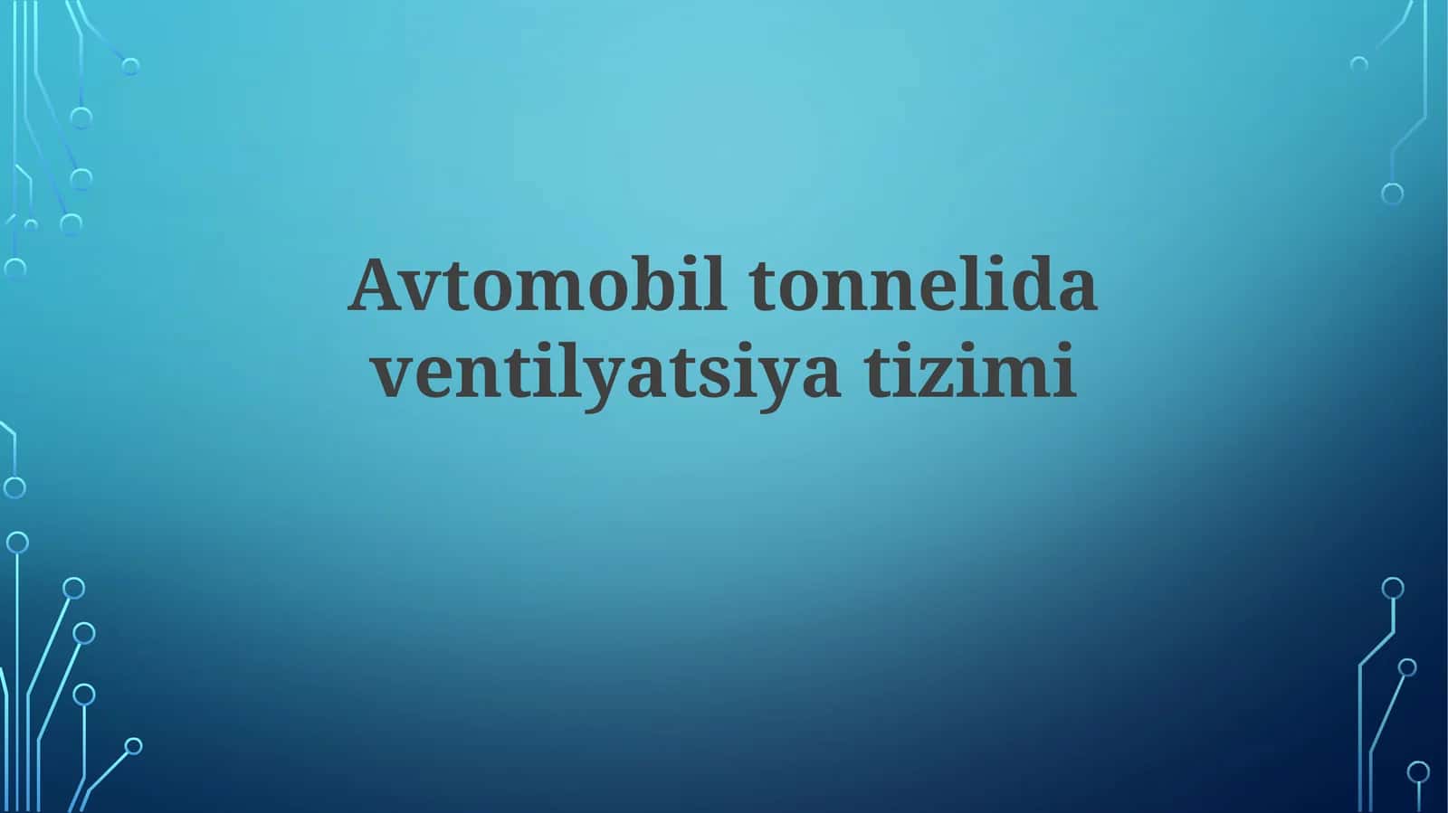 Avtomobil ventilyasiya tizimi 1