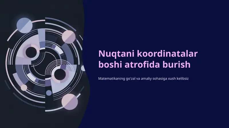 Nuqtani koordinatalar boshi atrofida burish 1 1