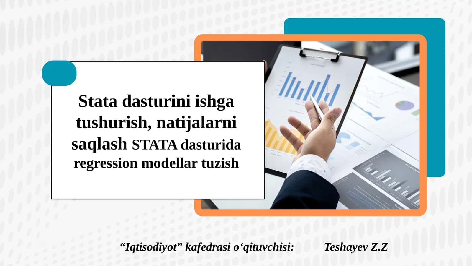 Statadasturini Ishga Tushurish va Natijalarni Saqlash 1