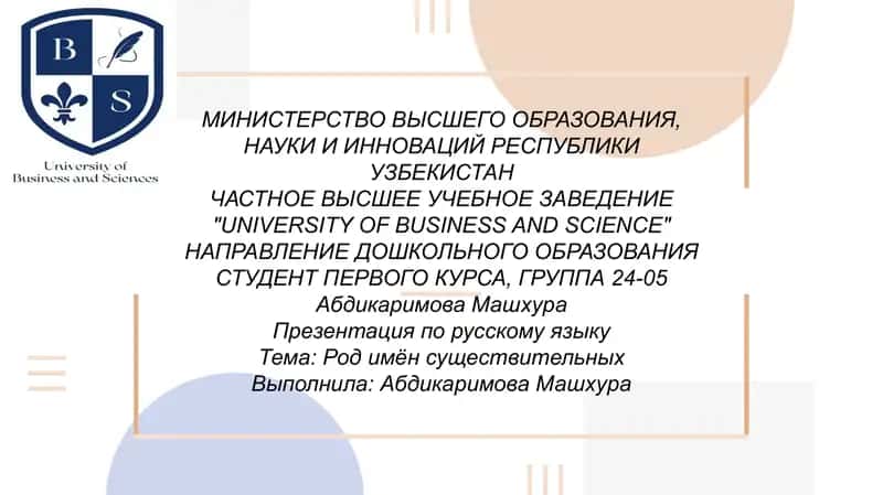 Презентация по русскому языку 1