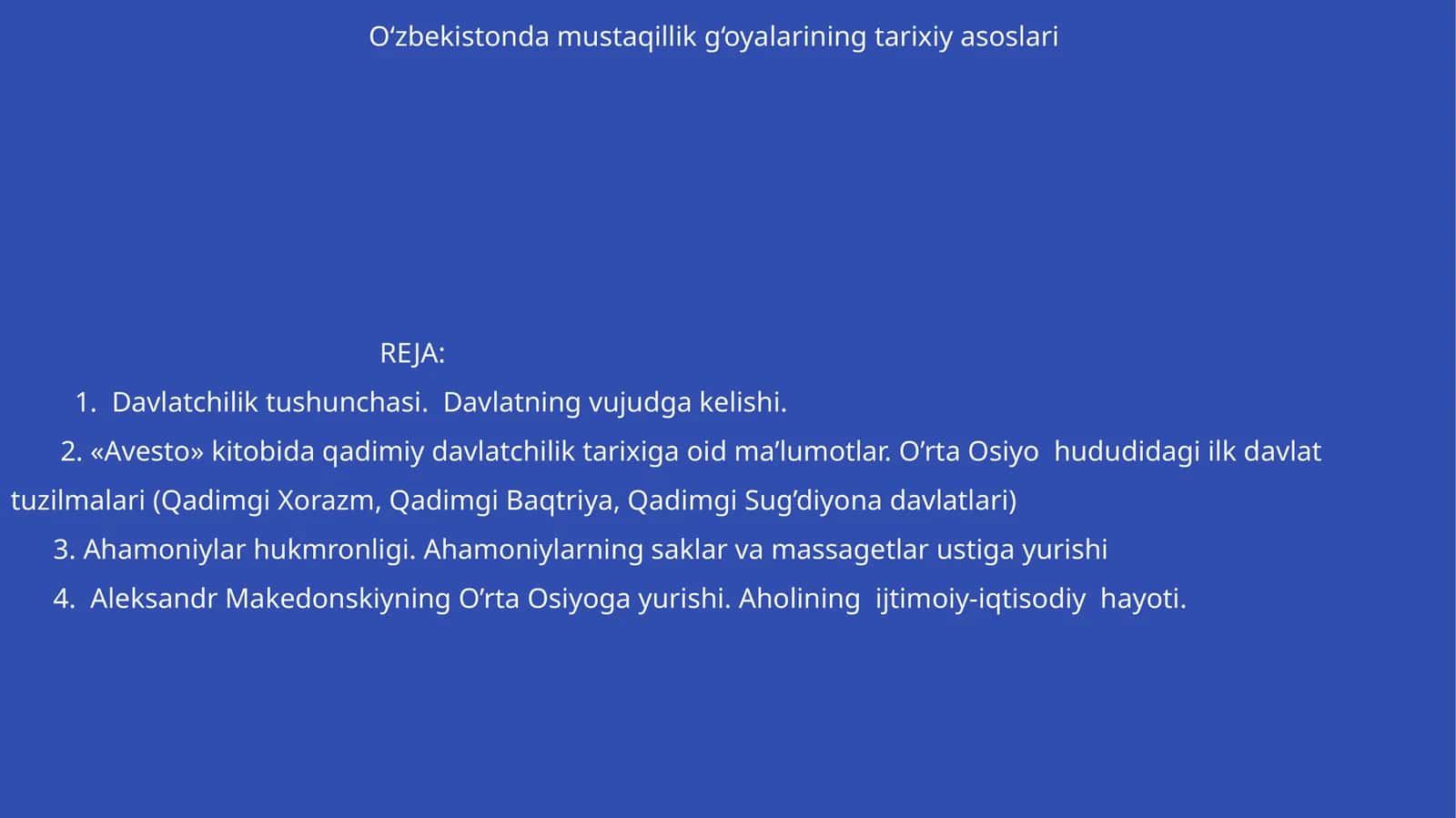 Davlatchilik Tushunchasi va Tarixi 1