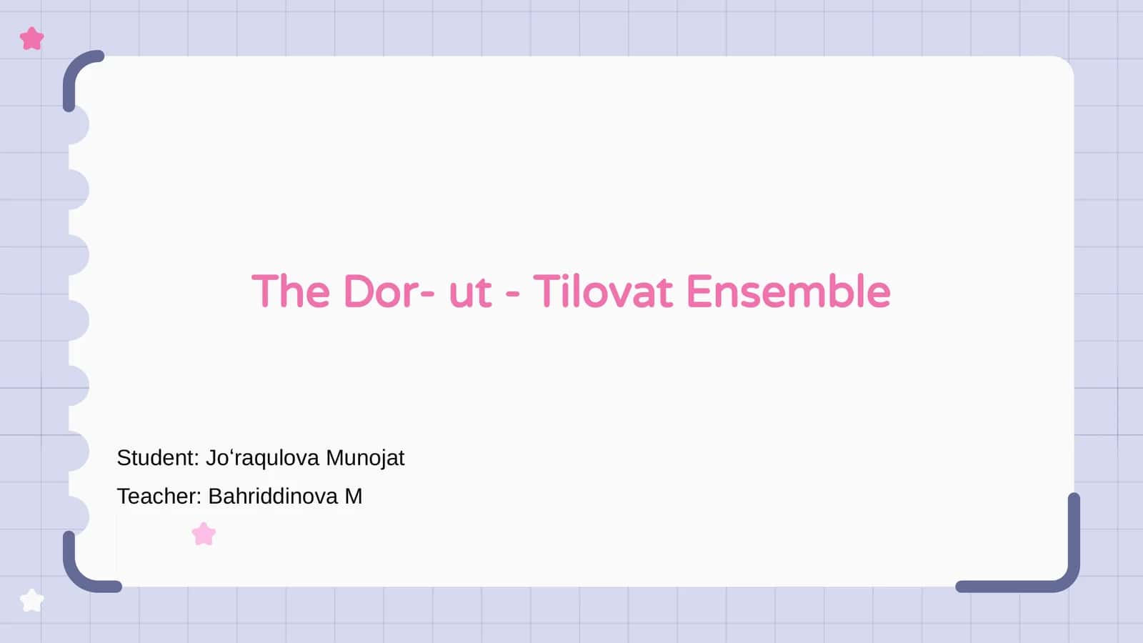 Dor- ut - Tilovat Ensemble 1