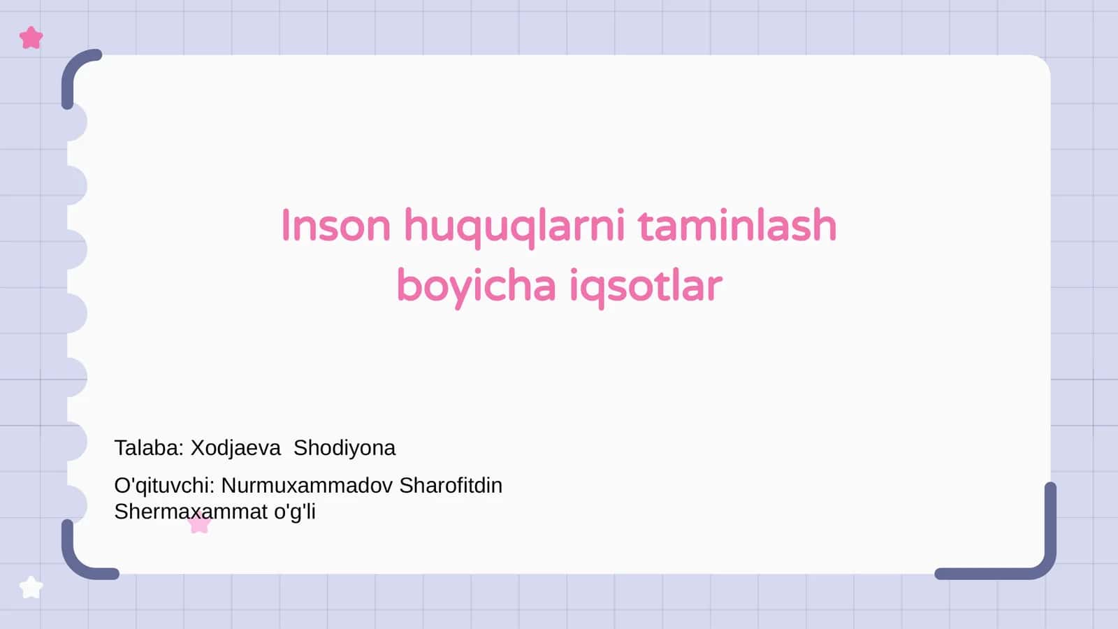 Inson huquqlarni taminlash boyicha iqsotlar 1