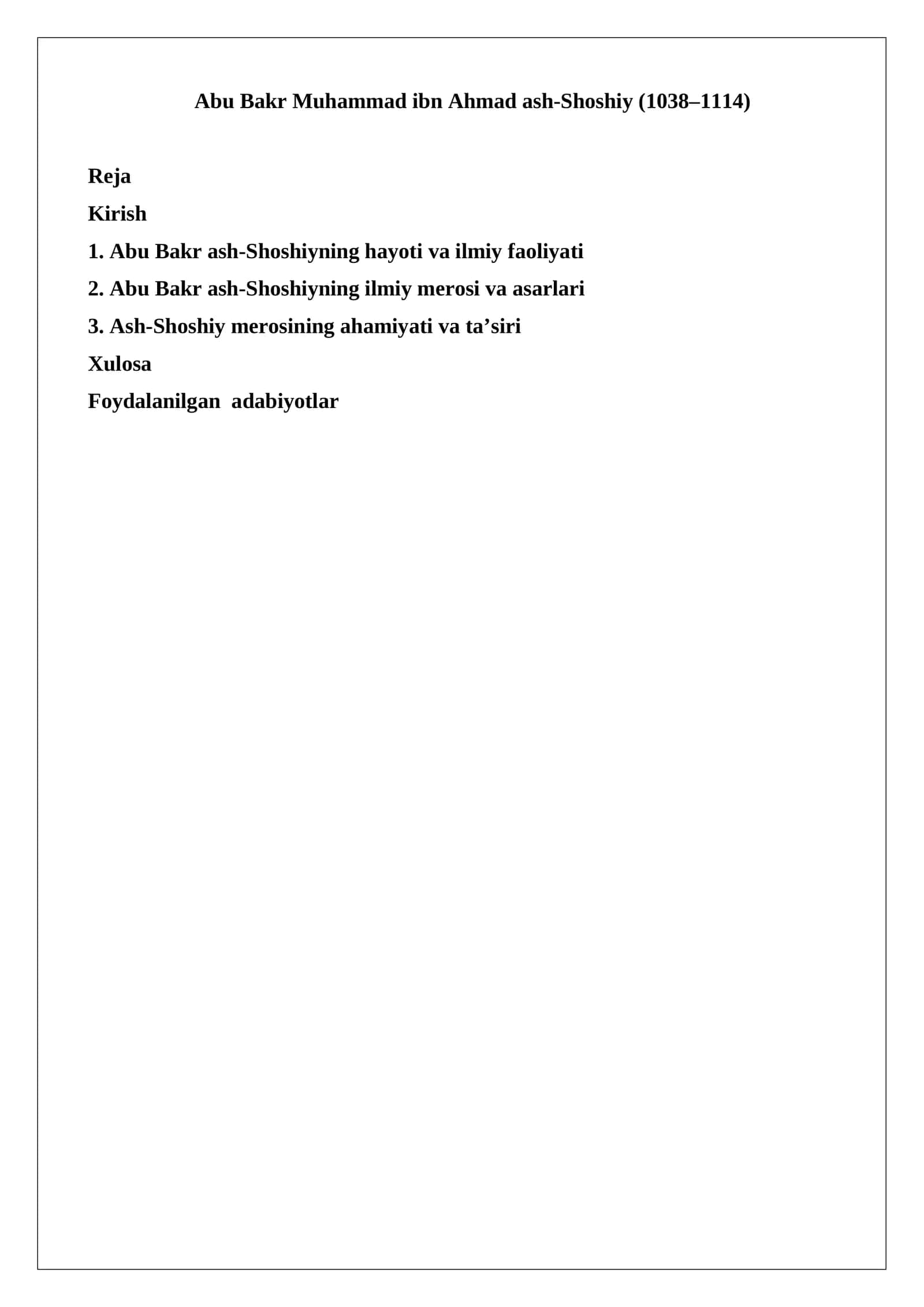 Abu Bakr Muhammad ibn Ahmad ash-Shoshiy (1038– 1